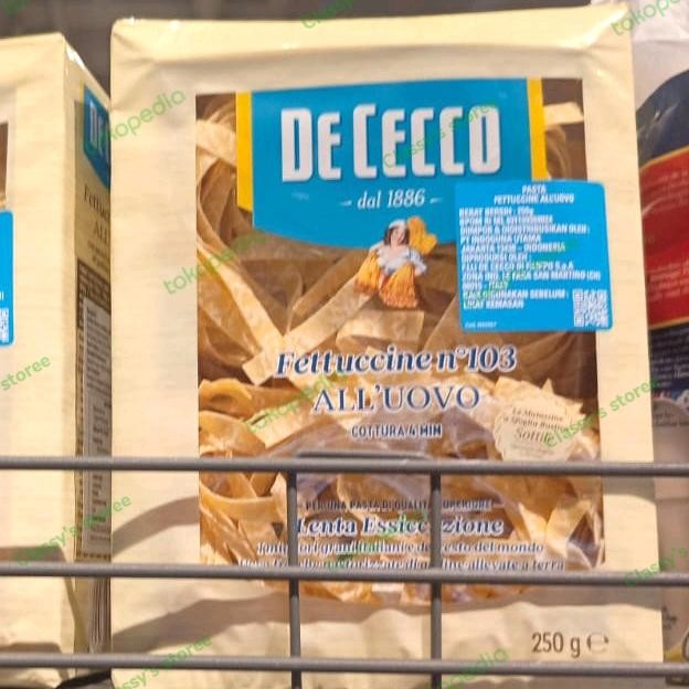 Kualitas Terjamin De Cecco Fettuccine 250 Gr/Pasta Fettuccine