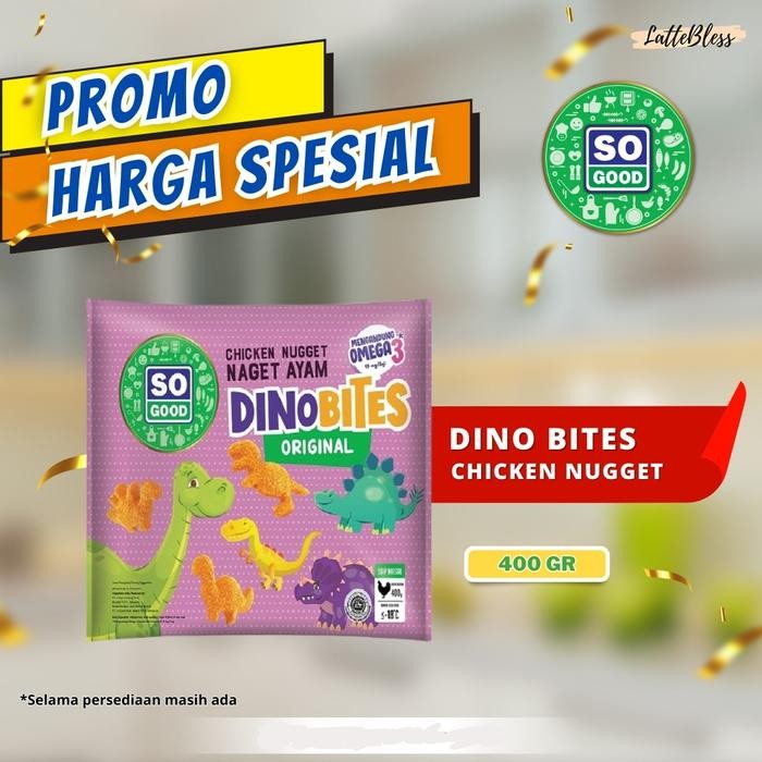 

TodayFre3sH- NAGET AYAM DINOBITES SO GOOD 400GR CHICKEN NUGGET HALAL