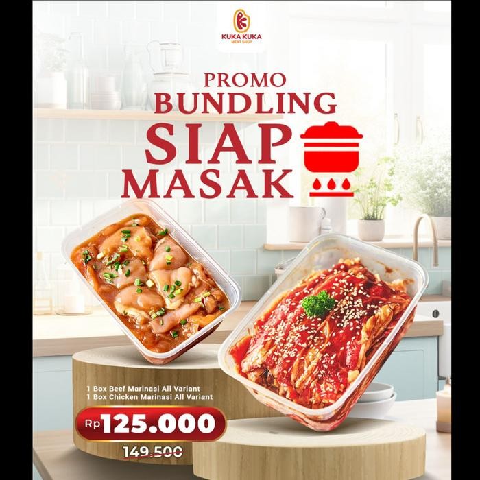 

BeliSkrg,KirimHariini- Promo Bundling Daging Berbumbu / Daging Marinasi 1 Ayam & 1 Beef 500gr