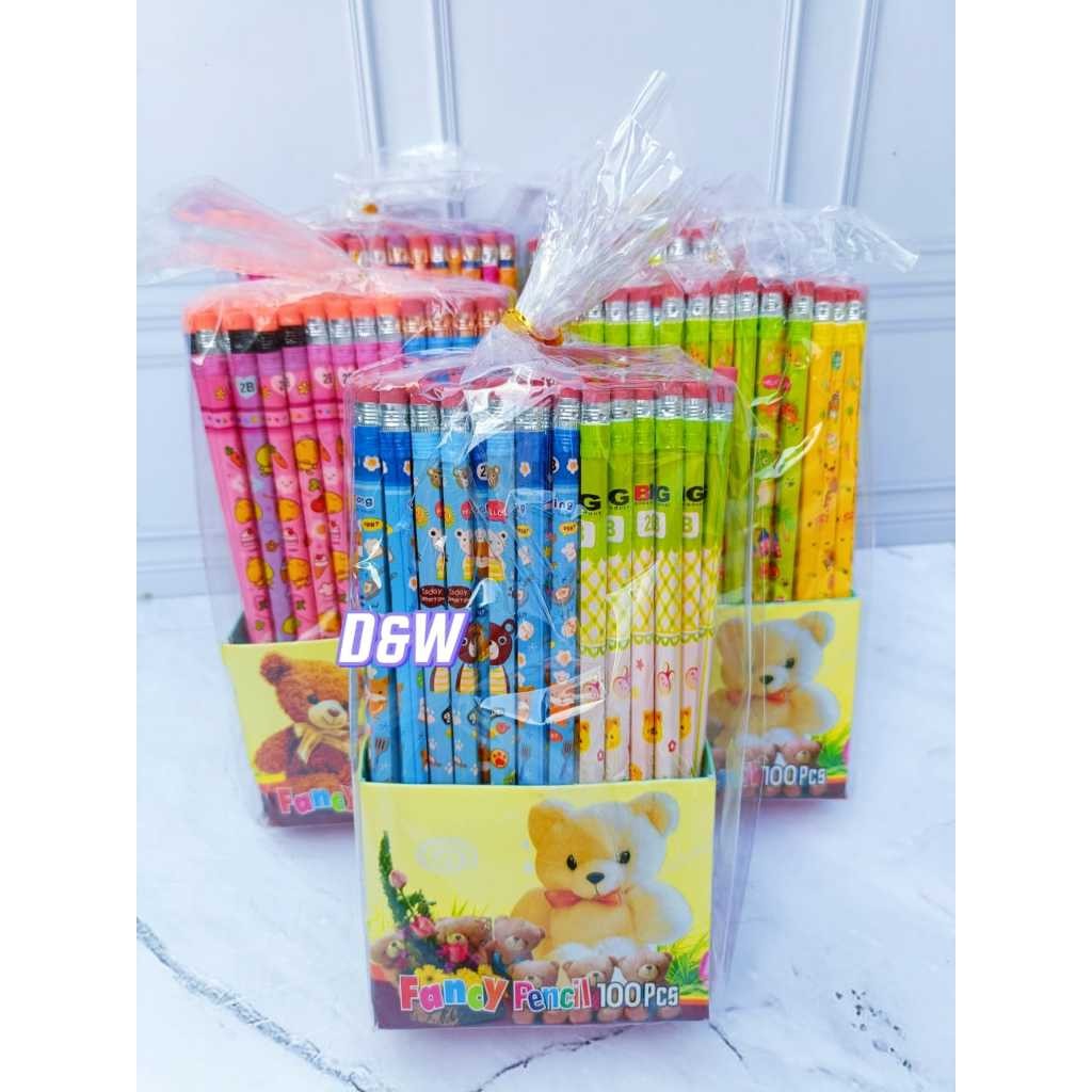 

PROMO 100 PCS PENSIL 2B KARAKTER FANCY / ADA PENGHAPUSNYA ISI 100 PCS