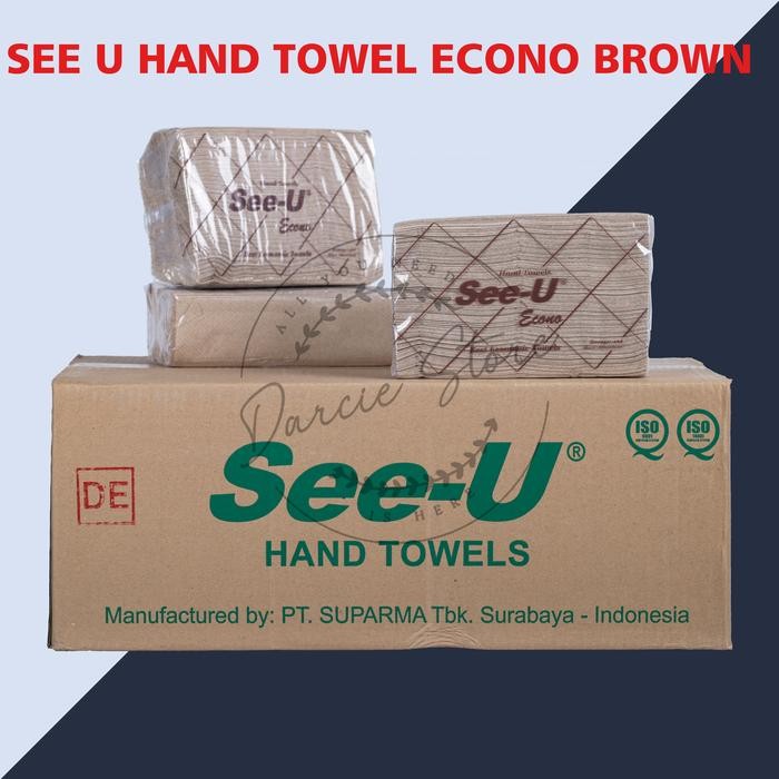SEE U HAND TOWEL ECONO BROWN 1 DUS/TISSUE COKELAT SEE U HAND TOWEL