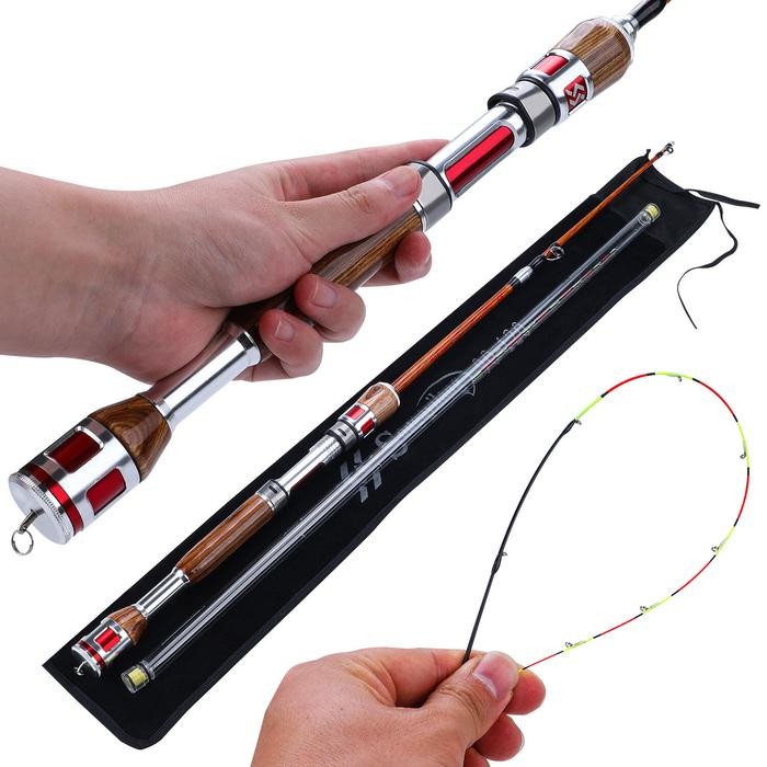 Sougayilang 1.2M Rakit Pancing Karbon Serat Titanium Alloy Mikro Lead Rakit Posisi Rakit Pancing