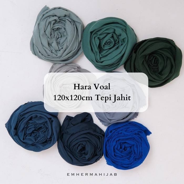 Hijrahive- Hijab Jilbab Kerudung Segiempat Syar'I Polos Voal Superfine Tepi Jahit