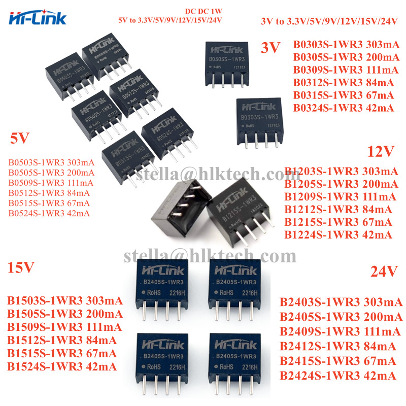 2pcs B0505S-1WR3 B0503S B0509S B0512S B0515S B0524S B0303S B0305S B0312S B1212S B1205S B1224S B1505S