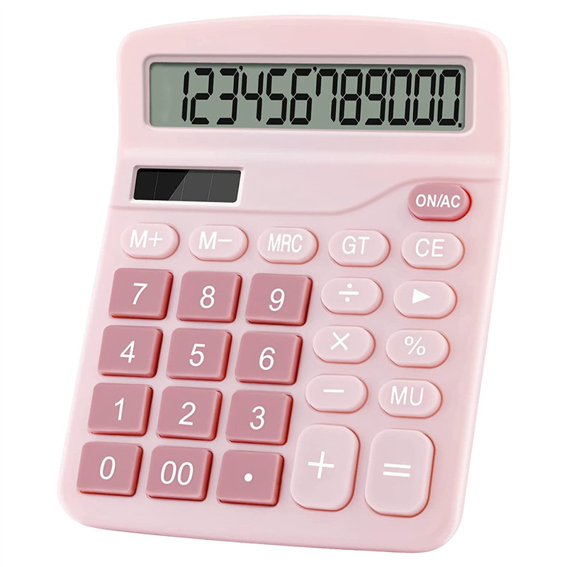 A69F-12 Digits Electronic Calculator Solar Calculator Dual Power Calculator Office Financial Basic D