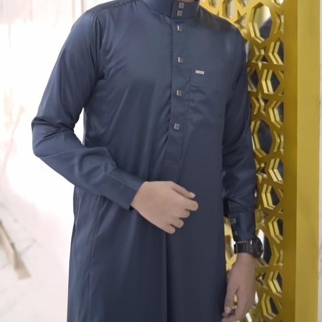 Elhaz- Jubah Al Haramain Wol Premium Terbaru/Gamis Wol Pria Dewasa/Wol 07