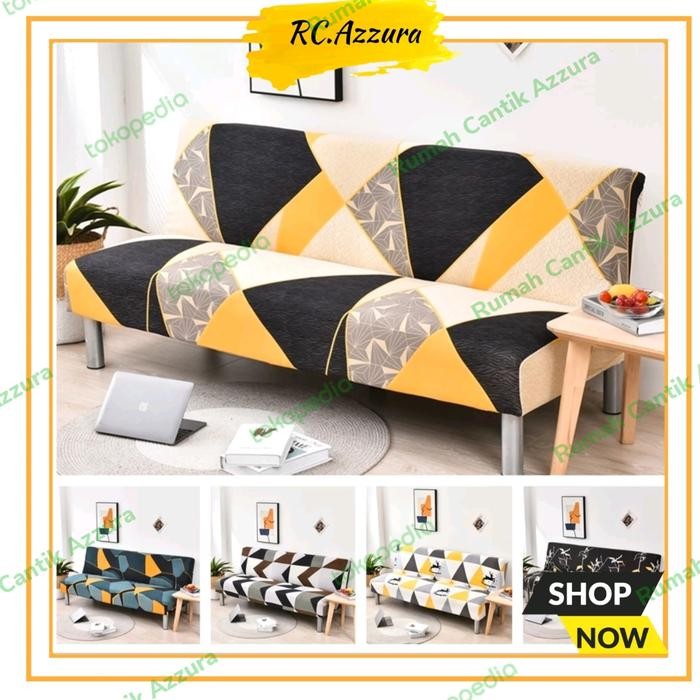 Dekorqt- Sarung Sofa Bed Cover Sofa Bed Motif Kursi Informa Penutup Sofa