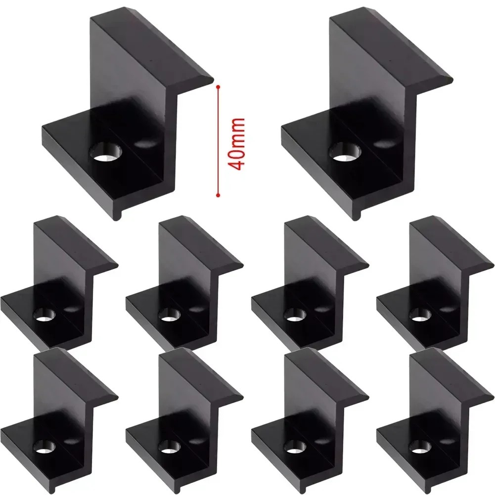 10pcs PV Solar Panel Mount End Clamp Aluminum Alloy For 30mm,32mm,35mm,40mm Frame Corrosion Resistan