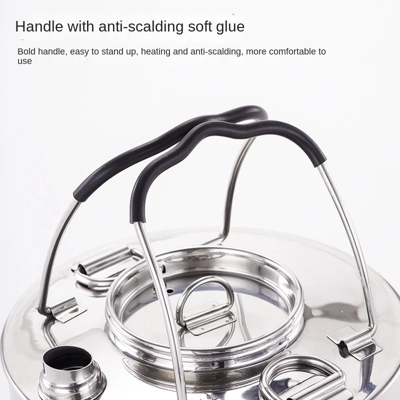 304 Stainless Steel Camping Kettle Portable Outdoor Camping Stainless Steel Copper Bottom Kettle Pic