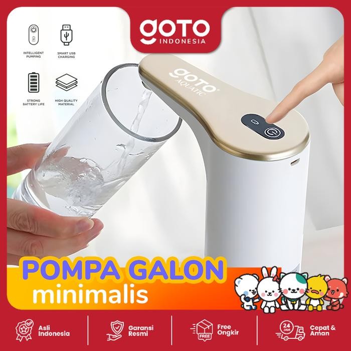 goto aquatic pompa galon elektrik dispenser air minum pump charge usb