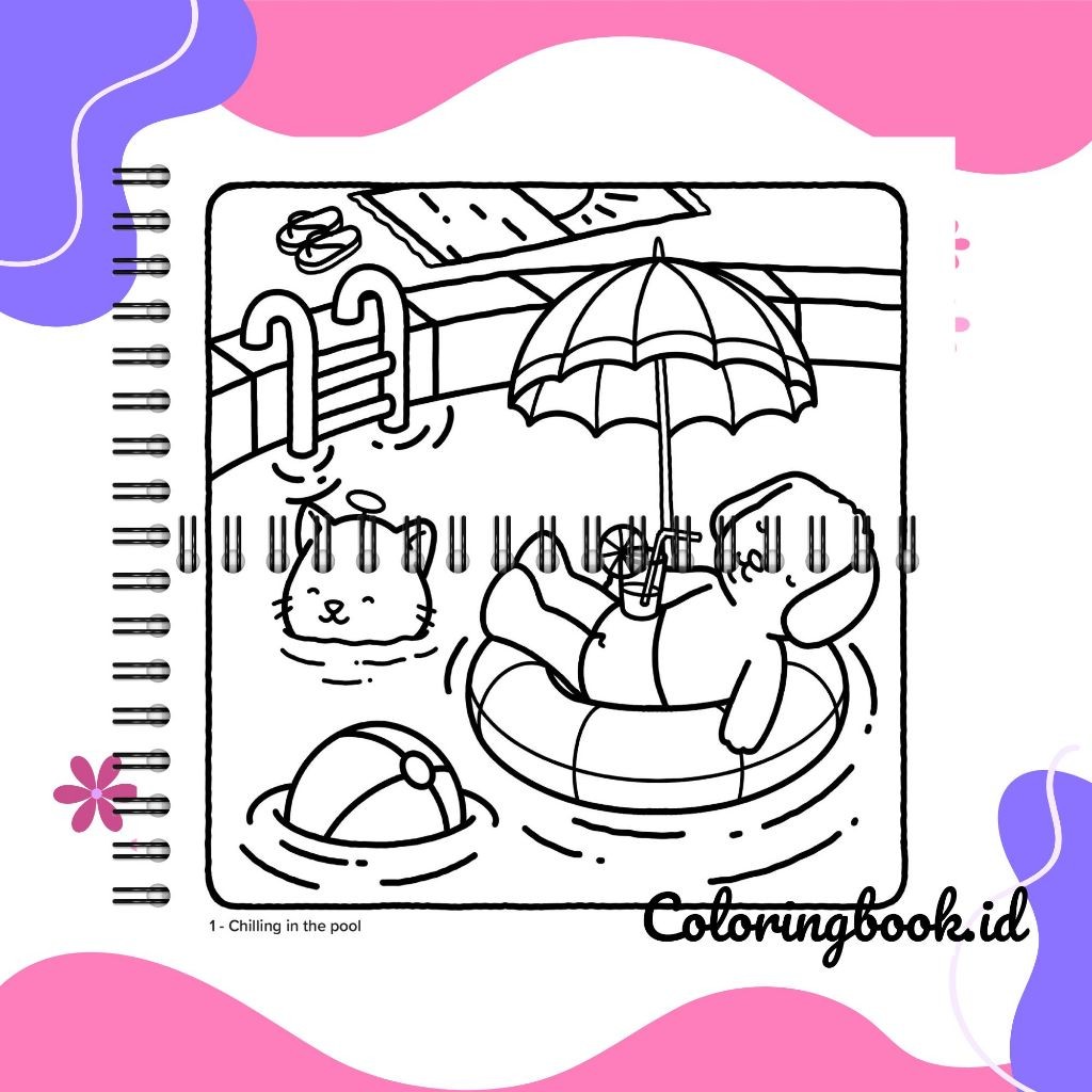 

BROWMIES Sunny Days Colng Book For Kids & Adults Buku Mewarnai Anak Remaja Dewasa