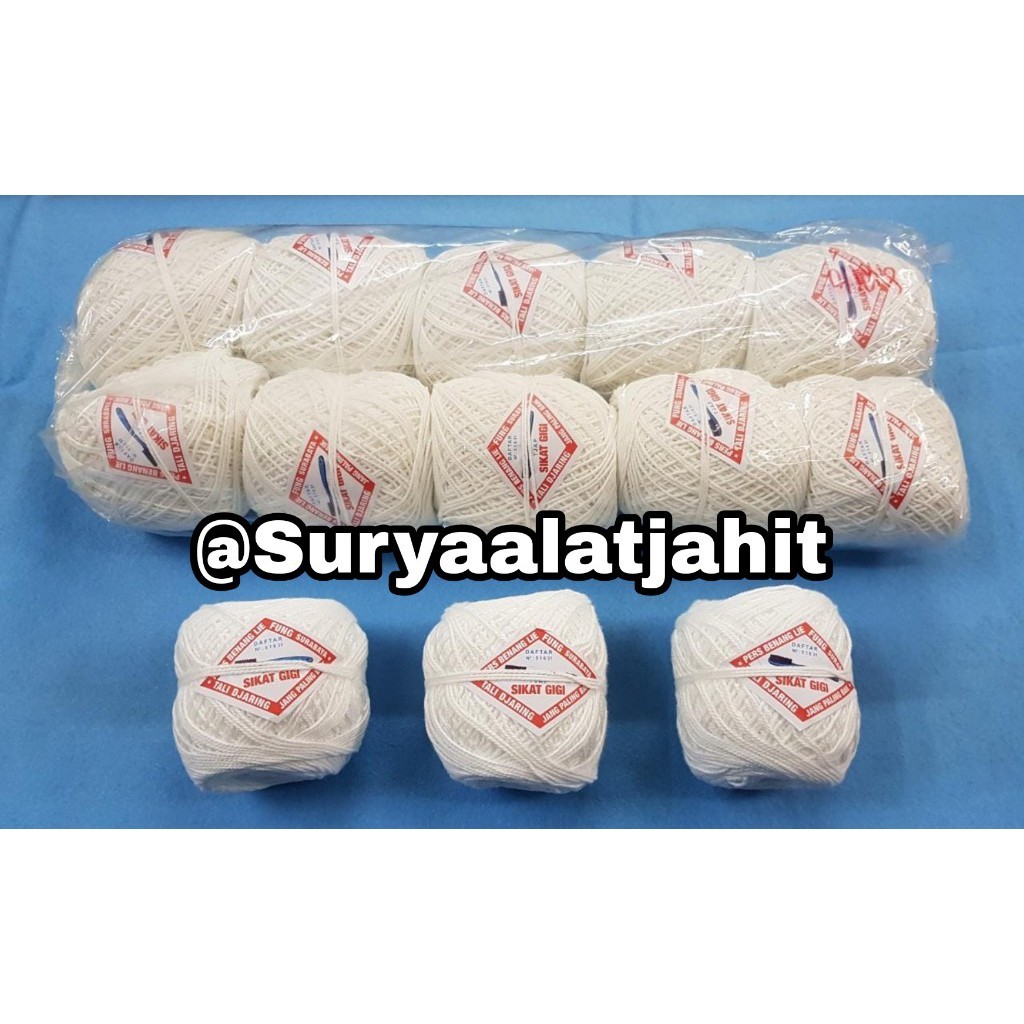 

Benang kasur cap sikat S8 putih (1pak@10rol) =.68.250/1pak