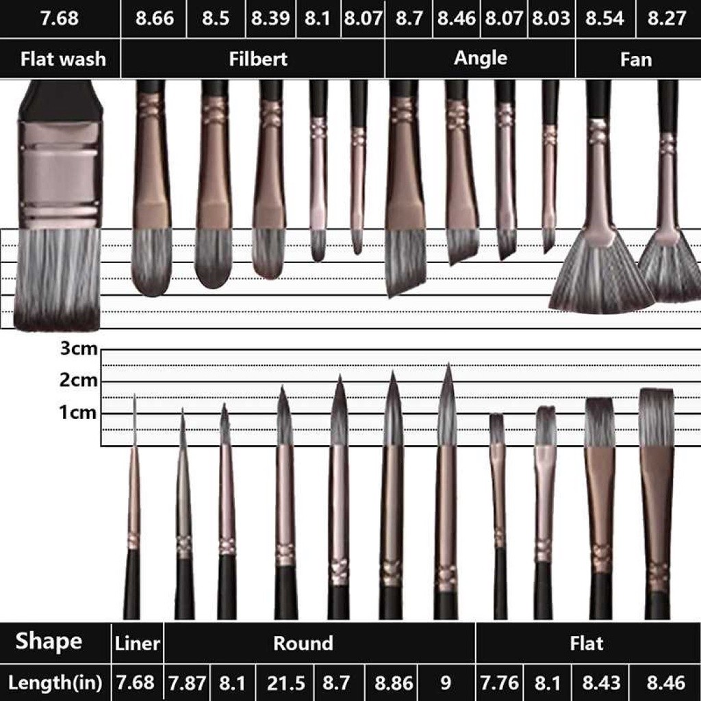 

Set Kuas Lukis Cat Air Nylon Paint Brush 24 PCS - MSA-214