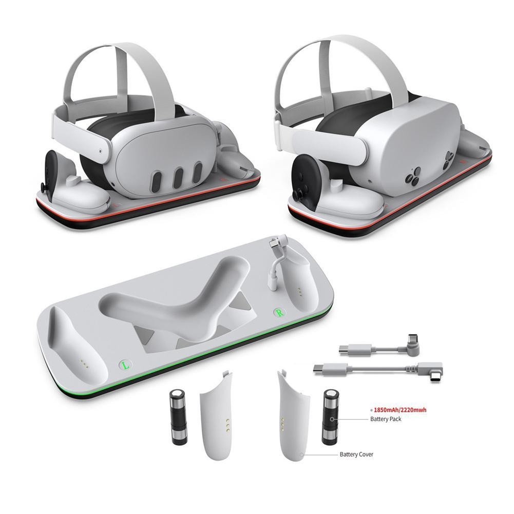 For Meta 3S VR Helmet Charging Base VR Controller Universal Charging Dock Station With LED Indicator