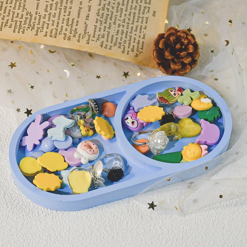 Silicone Molds Oval Tray Clear Epoxy Resin Casting Mould Oval Jewelry Making Moulds Tray Silicone Re