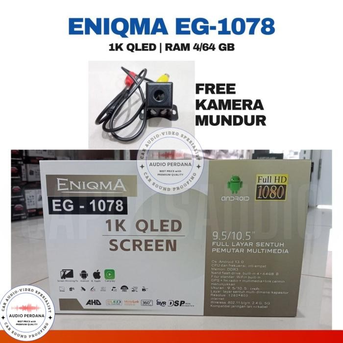 HEAD UNIT ANDROID ENIGMA EG 1078 CARPLAY ENIQMA EG 1078 QLED SCREEN