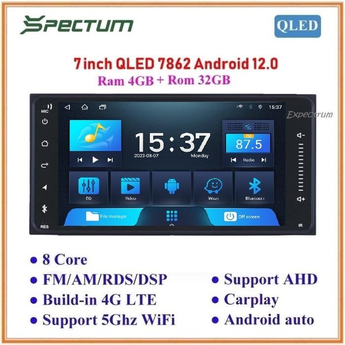 Headunit Android 7" SPECTUM TS10S, OEM TOYOTA,QLED DSP 4G GPS Carplay