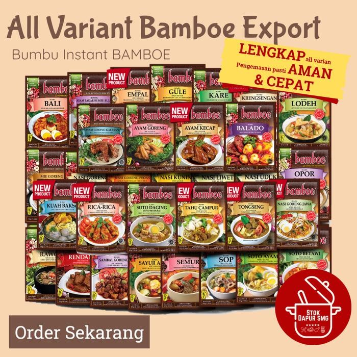 

{{{{{{] Bumbu BAMBOE Masakan Indonesia Bumbu Masak Instan Export Quality All Varian Bumbu Dapur