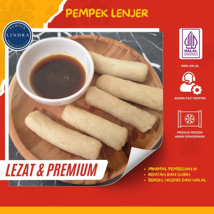 

BARANG TERLARIS Pempek Lenjer Lezat & Premium Pempek Lindra per (10 pcs)