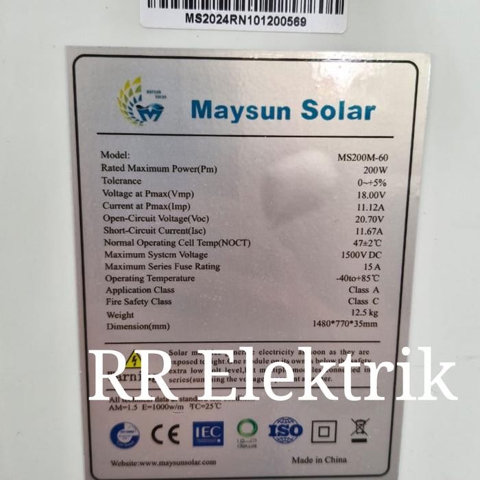 Solar Panel Solar Cell Panel Surya Gh 200wp Monocrystalline 200 Wp