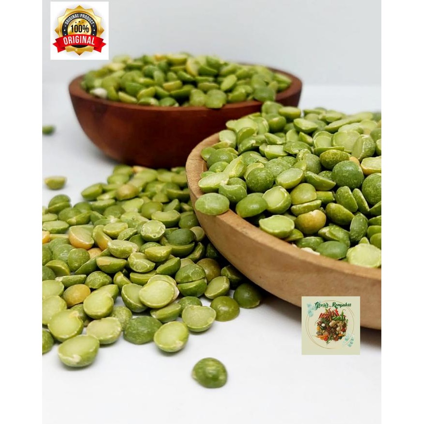 

terbaru !!! green split peas / lentil hijau / green lentil - 1kg ready