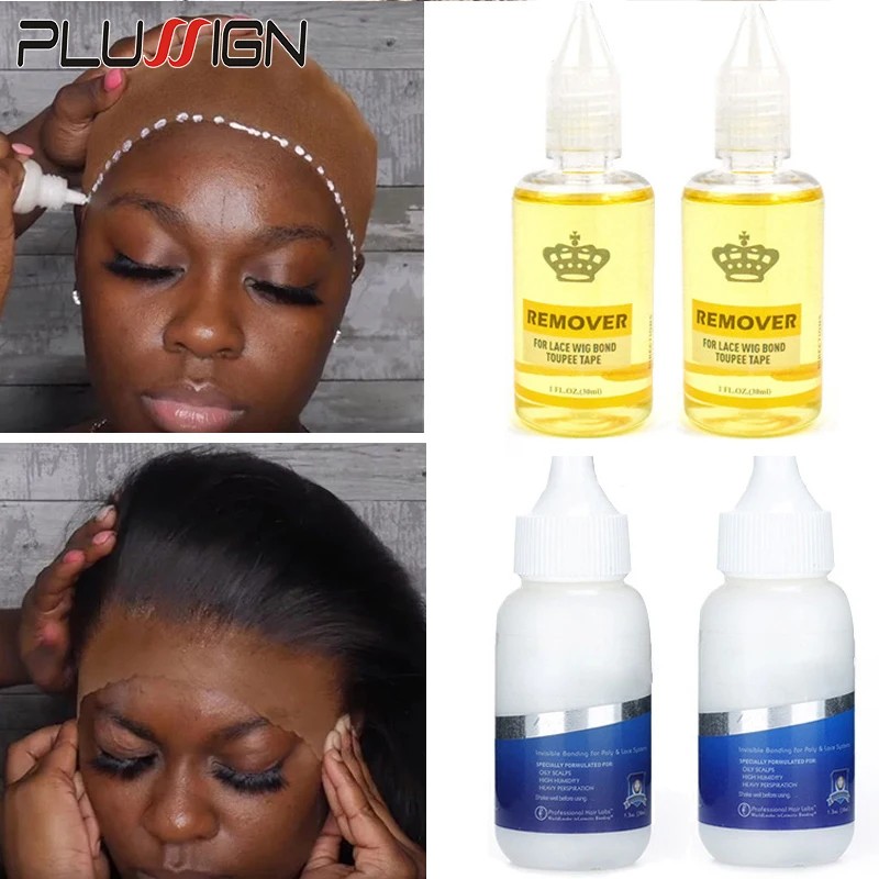 

Plussign Wig Glue With Remover Super Lace Glue For Lace Wigs/Toupee/Closure Hair Glue Remover Wig