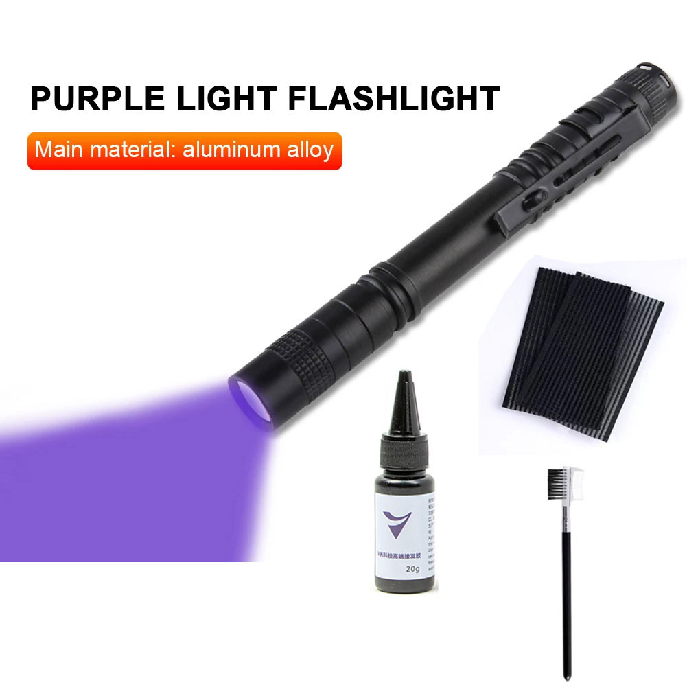 

V-Light Glue Set 20G Hair Extension Wig Glue 20G Uv Light Glue V-Light Traceless Tool For Tape Hair