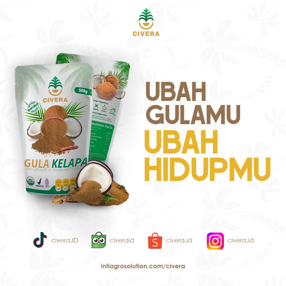 

Civera Gula Kelapa Bubuk 500 Gram / Coconut Sugar Powder / Gula Semut Kemasan 500 gram / 100%