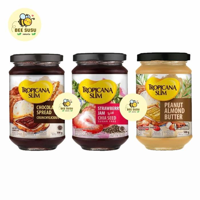 

Tropicana Slim Selai 1 Jar Chocolate Spread 300gr / Peanut Almond Butter 300gr / Strawberry Jam