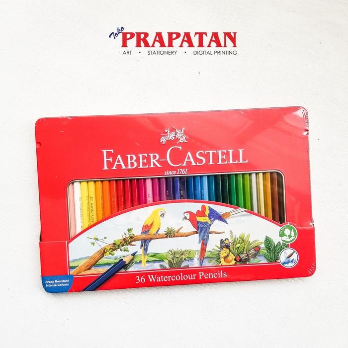 

Faber Castell Watercolor Pencils 12/24/36 Colors Tin Case #Gratisongkir