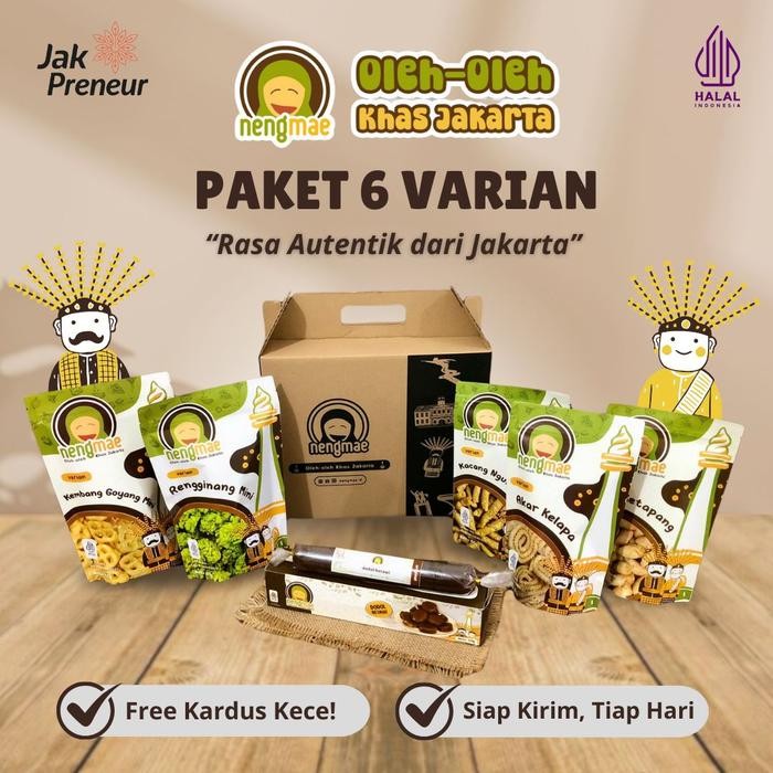 

Paket Oleh Oleh Khas Jakarta+Dodol Betawi Neng Mae - Free Kardus kece!