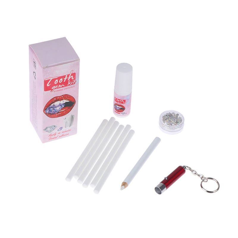 

Tooth Gem Set White Dental Jewelry Beautiful Easy To Remove Easy To Install Sturdy Diy Tooth Gem Set