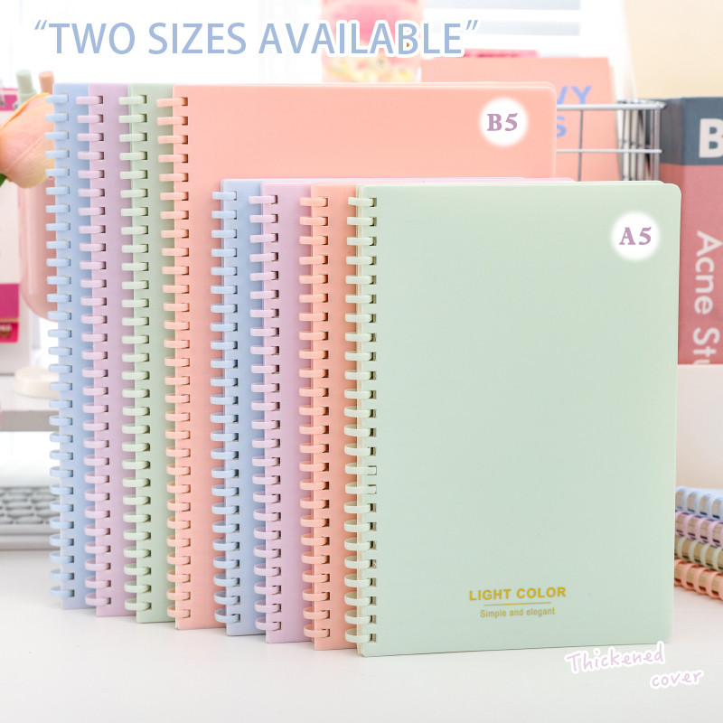 

A5/B5 Multi Color Soft Elastic Spiral Soft Coil Notebook 70 Sheets, With An Easy To Tear Inner Page