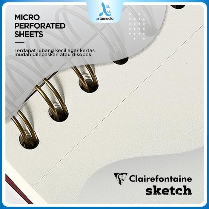 

Buku Sketsa Clairefontaine Sketchbook A5 A4 Sketch Portrait Spiral #Gratisongkir