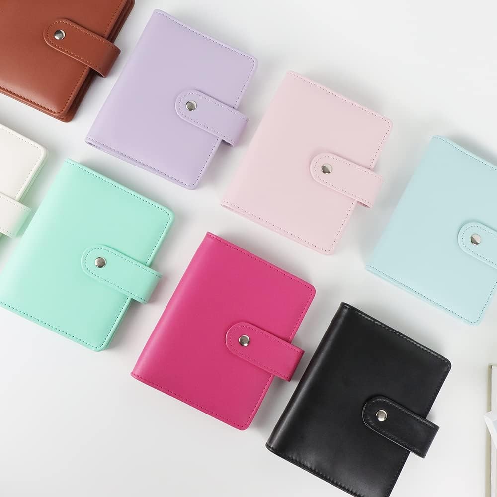 

New A7 Planner Binder Macaron Black Pu Leather Notebook Binders For A7 Refills Sheets Cash Budget