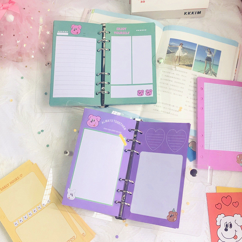 

A6 50Sheet Cute Refill Spiral Binder Inner Page Budget Page Weekly Monthly Inside Paper Stationery