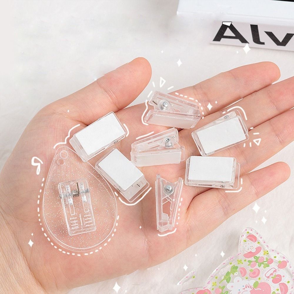 

Office Accessories Paper Folder Binder Scrapbooking Transparent File Holder Clips Paper Fixed Clips