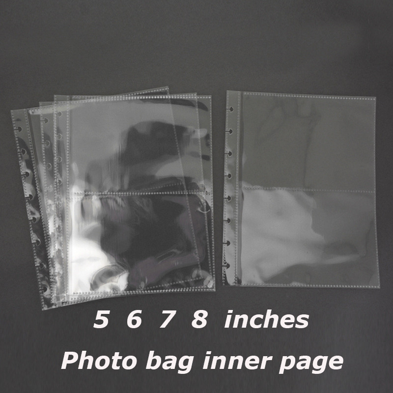 

25Pcs 5 6 7 8 Inch Album Inner Page Mushroom Hole Loose Leaf Refill Pp Inner Page Planner