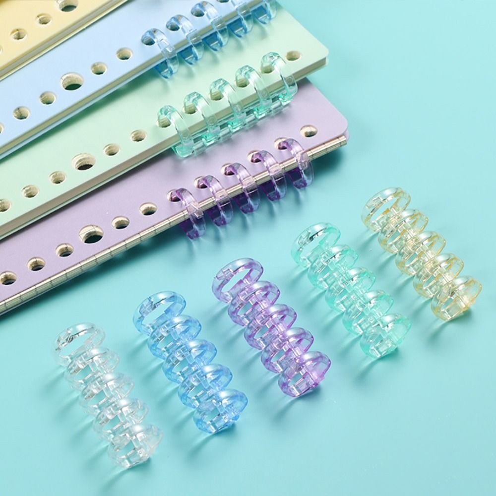 

10Pcs Binding Spines Snap Split Binder Rings A4 A5 A6 Notebook Learning Cards Loose Leaf Stationery
