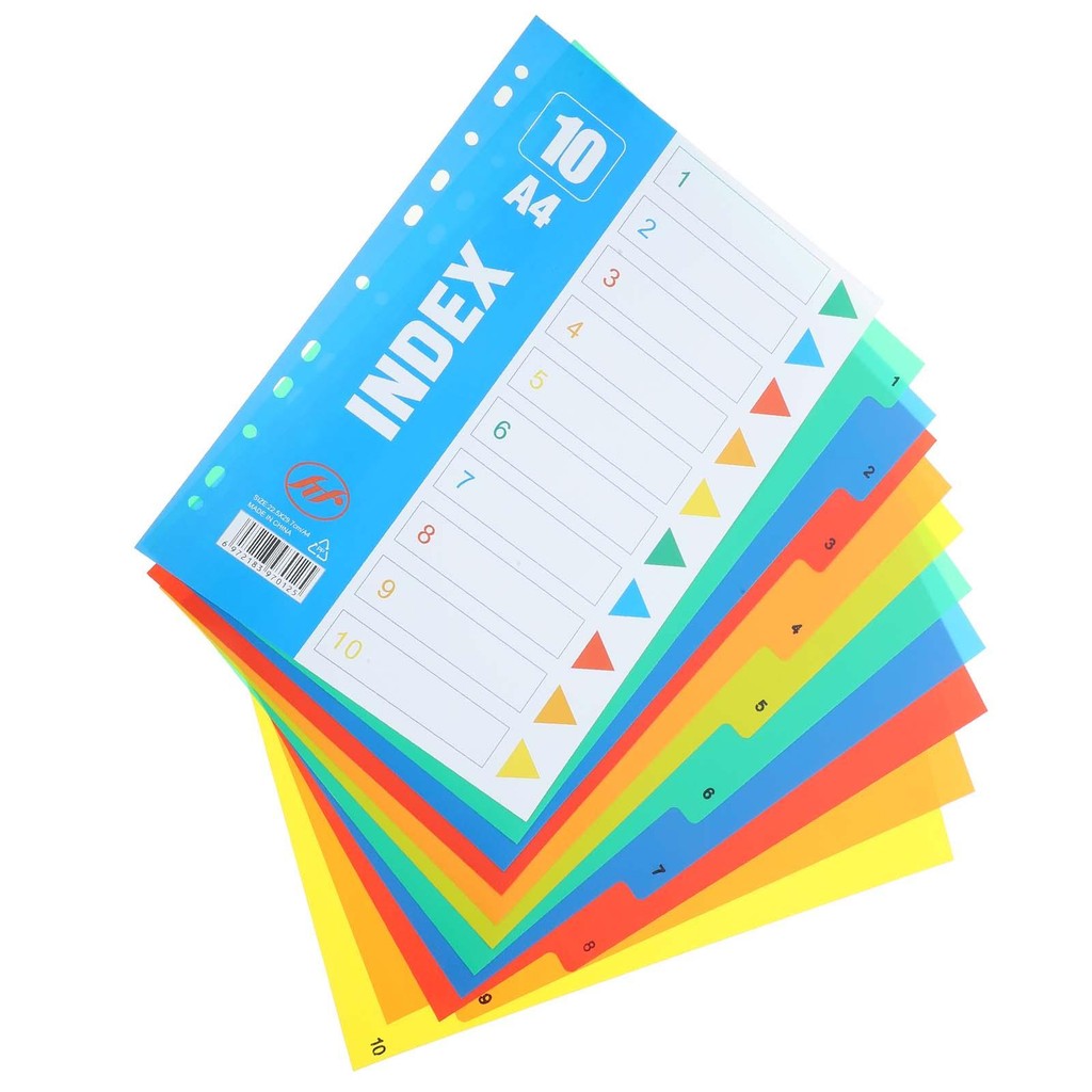 

11 Hole Pages A4 Notebook Dividers Pastel Separators Binder Tabs Subject Indexers File Ganizers
