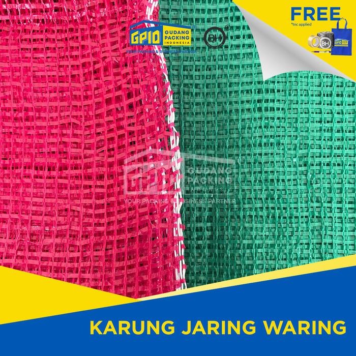 terbaru  karung jaring waring sayur buah bawang kentang cabe cabai berbagai ukuran (isi 100 lbr)