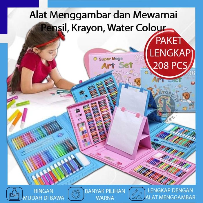 

Crayon Set 208 Pcs Pensil Warna Lengkap / Alat Menggambar Mewarnai #Gratisongkir