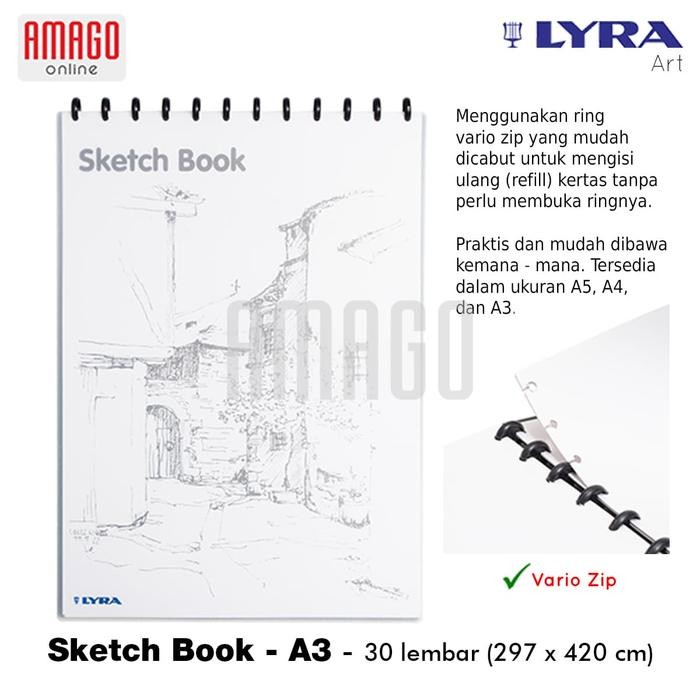 

Lyra Sketch Book A3 W/ 30 Pages - 9210290 #Gratisongkir