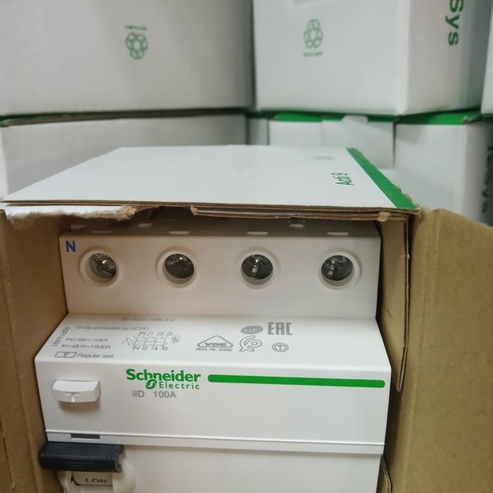 Unik Elcb Rccb 4P 100A 300Ma Schneider Elcb 3P + N