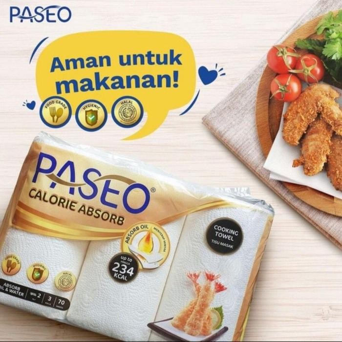 TISSUE PASEO SERAP MINYAK MAKANAN/ KITCHEN TOWEL / TISSUE DAPUR MINYAK