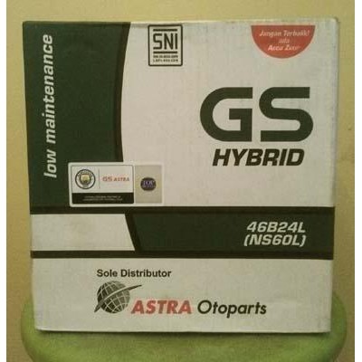aki gs astra hybrid ns60l 45ah 12v aki basah yuasa ns massiv autocraft