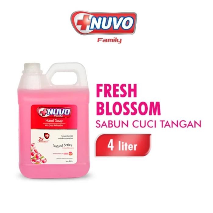 sabun cuci tangan nuvo 4 liter merah pink