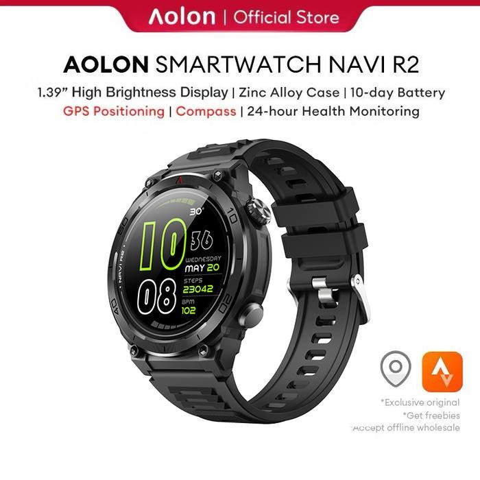 GPS] Aolon Navi R2 Smartwatch GPS Tracking Map Bluetooth 500mAn 7Days Usage Time Smart Watch Pria