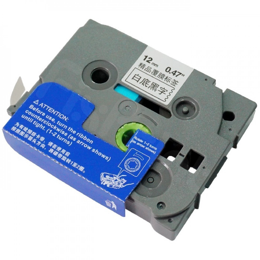 

Label Tape Casette Compatible Brother TZE 9mm 12mm 18mm 24mm 36mm BK on White/Yellow PTD600 PTE