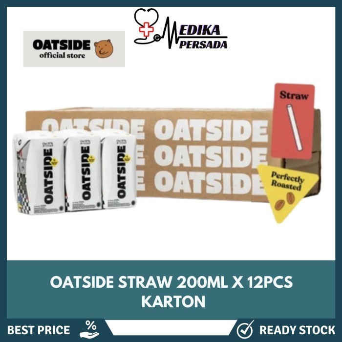 

PastikanTerjaminMutunya- OATSIDE MINI STRAW - KARTON Oat Milk 200 ML (With Straw/Sedotan)